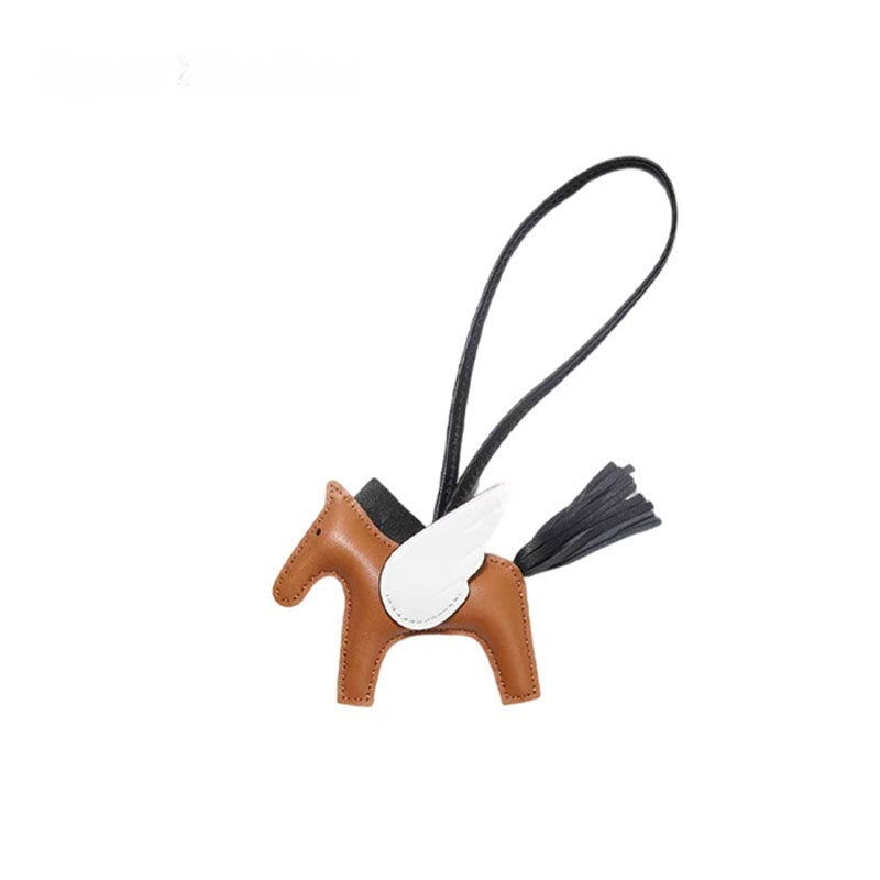 Multicolor Little Flying Horse Leather Bag Charm