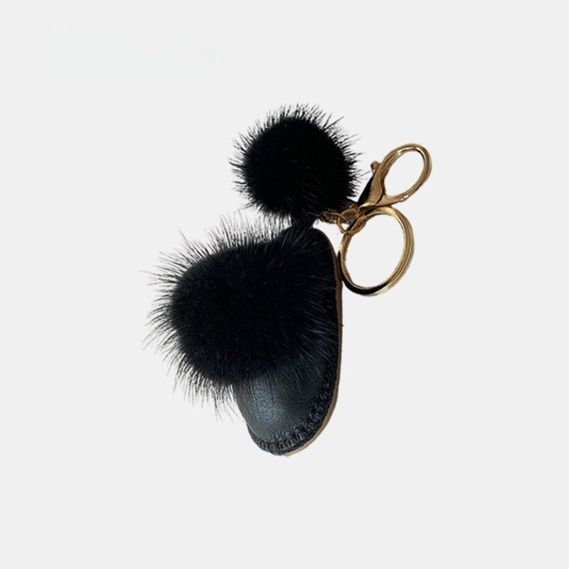 Slippers Fluffy Bag Charm