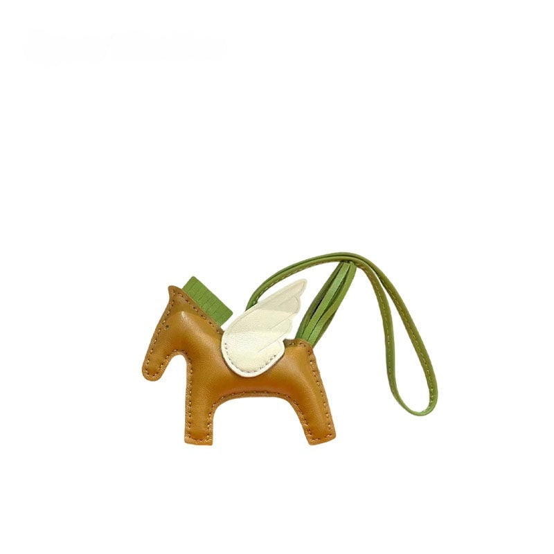 Multicolor Little Flying Horse Leather Bag Charm