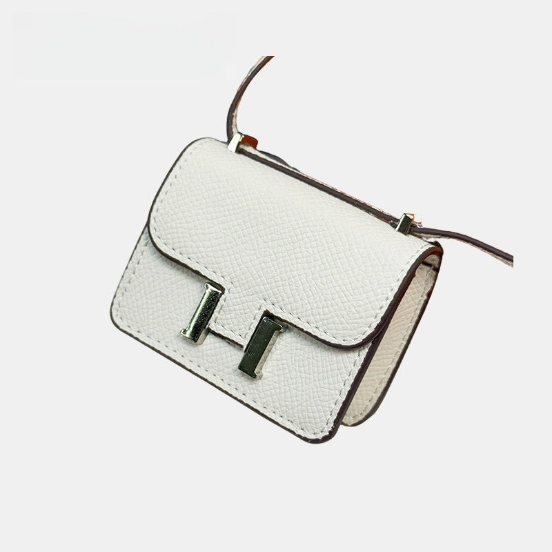 Mini Palm Grain Flap Bag Leather Bag Charm