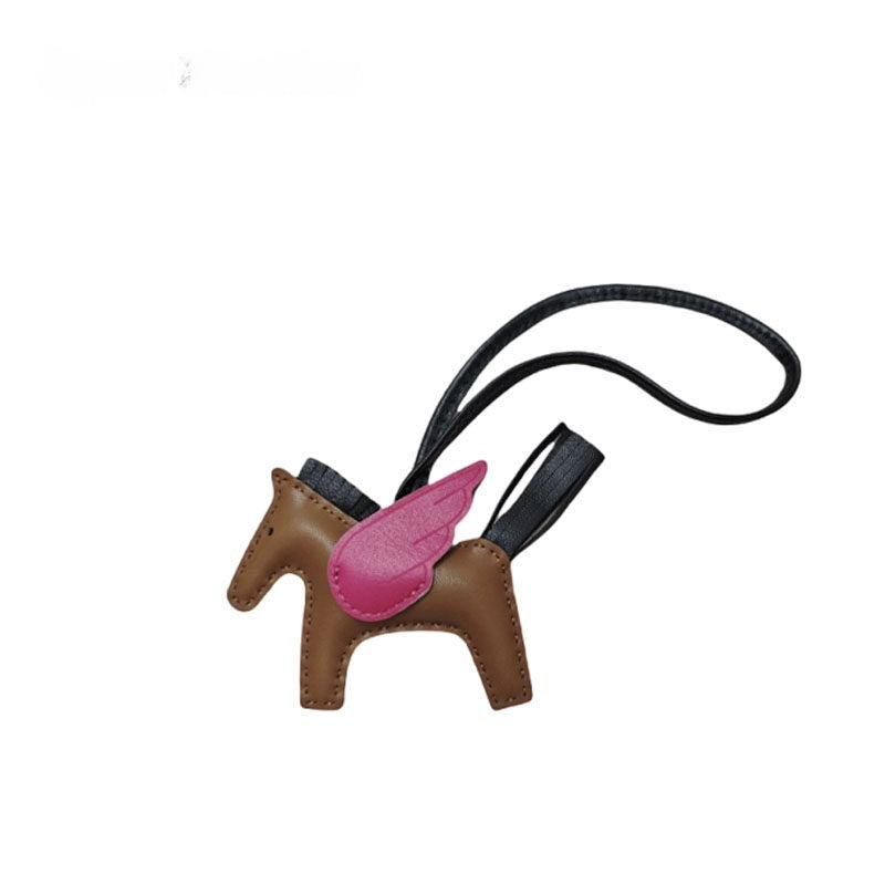 Multicolor Little Flying Horse Leather Bag Charm
