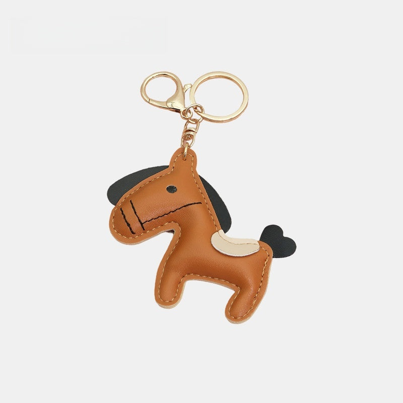 Mouth-stitched Horse Leather Bag Charm
