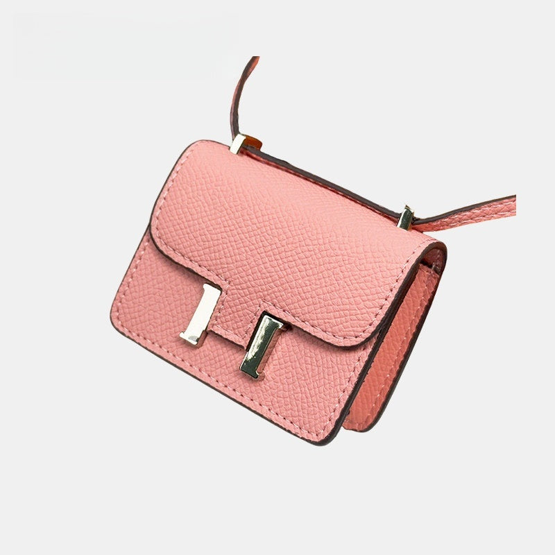 Mini Palm Grain Flap Bag Leather Bag Charm