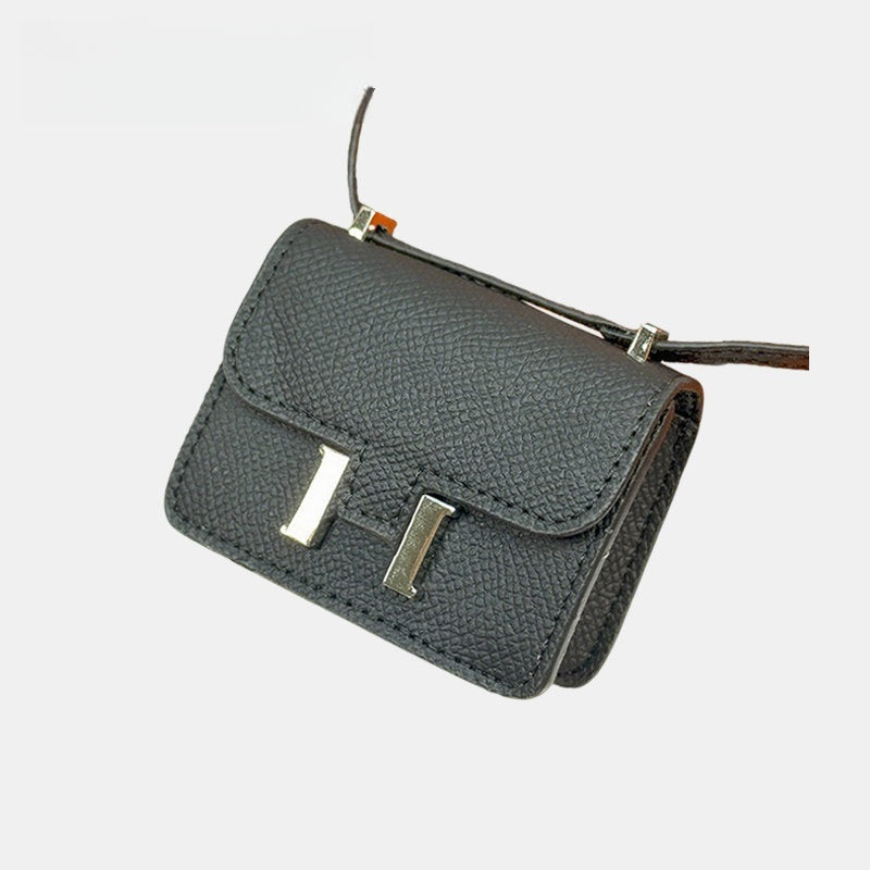 Mini Palm Grain Flap Bag Leather Bag Charm