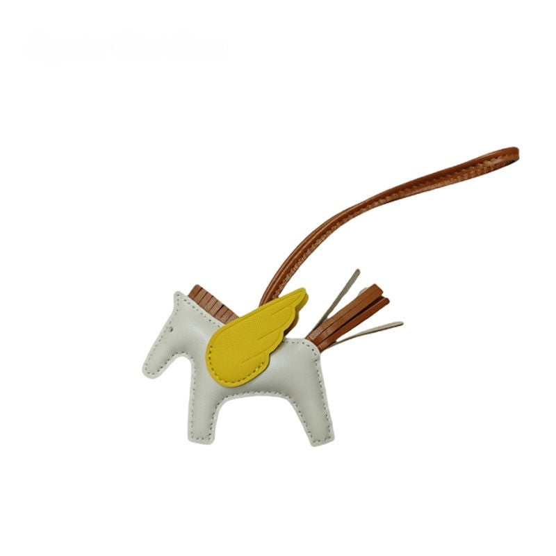 Multicolor Little Flying Horse Leather Bag Charm