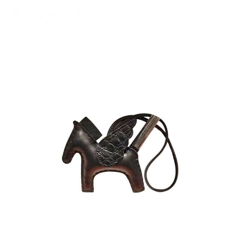 Multicolor Little Flying Horse Leather Bag Charm