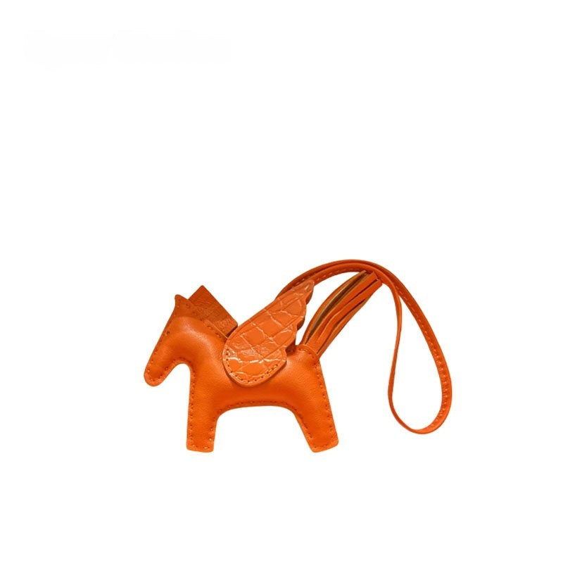 Multicolor Little Flying Horse Leather Bag Charm