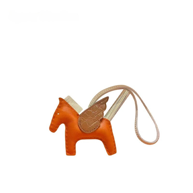 Multicolor Little Flying Horse Leather Bag Charm