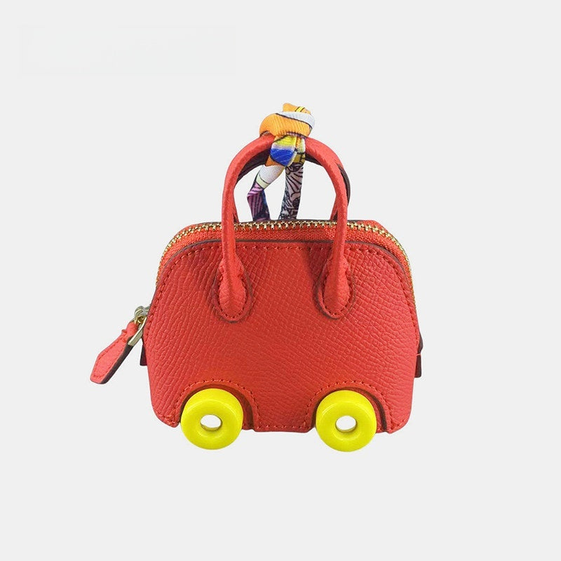 Wheel Shell Bag Leather Bag Charm