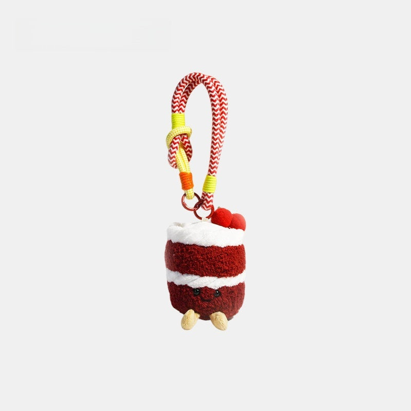 Plush Cake Fluffy Bag Charm