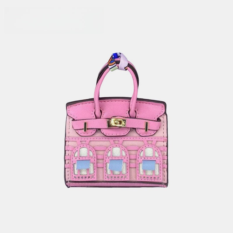 Mini House-shaped Bag Leather Bag Charm