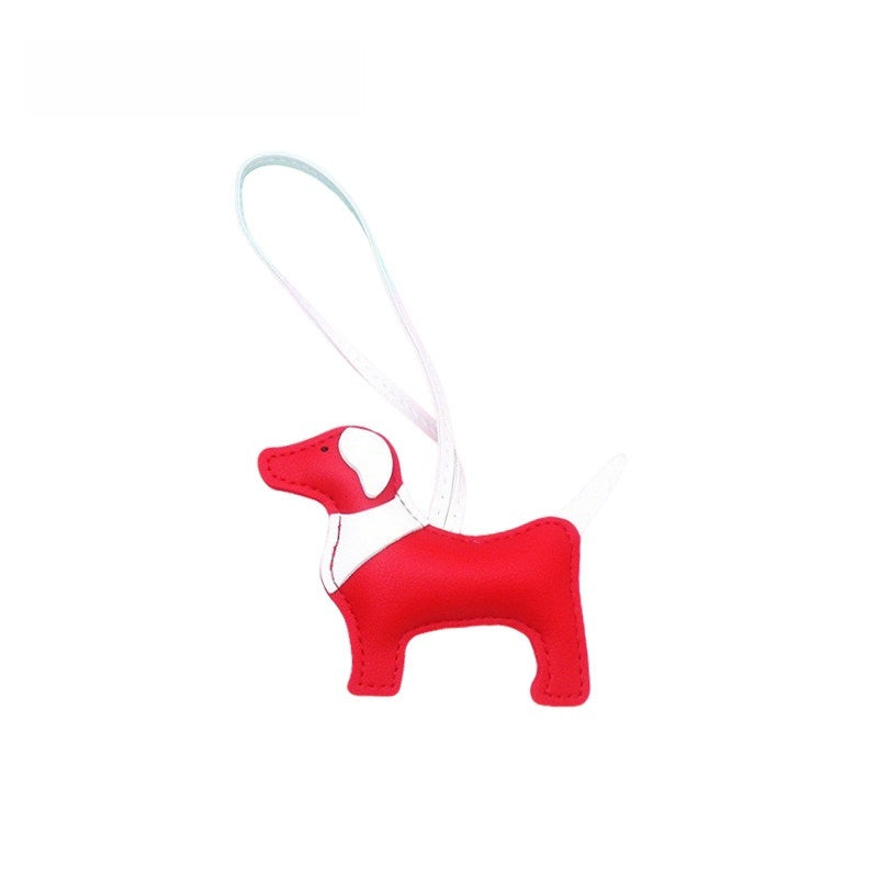 Lucky Chinese Rural Dog Leather Bag Charm