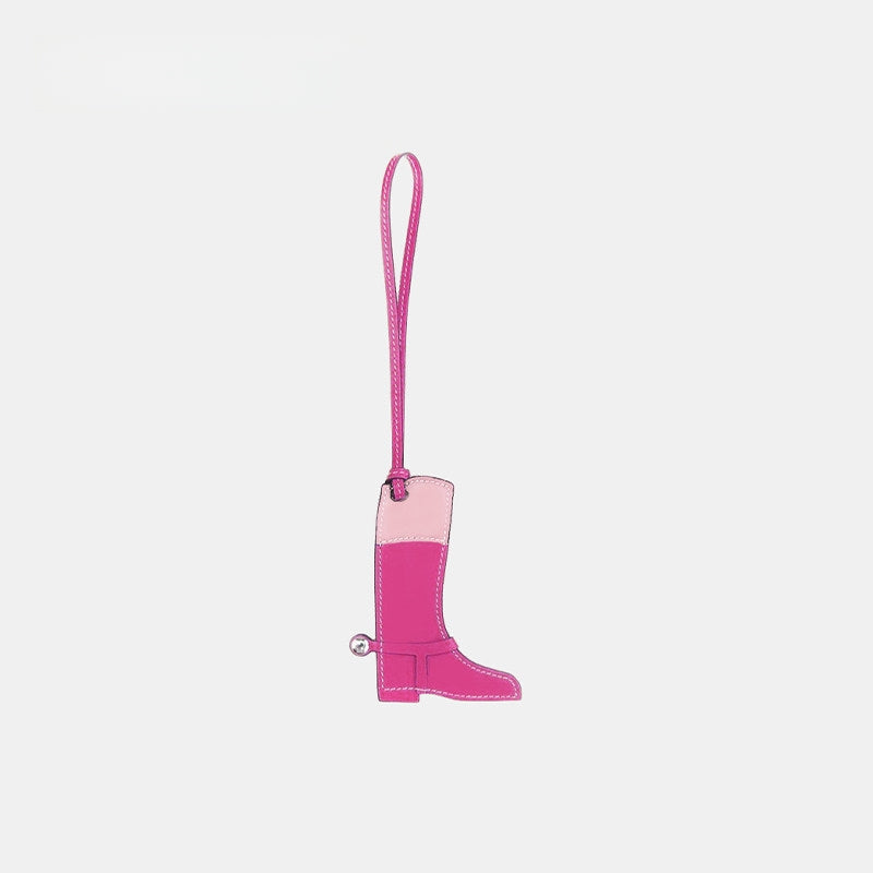Multicolored Boots Leather Bag Charm