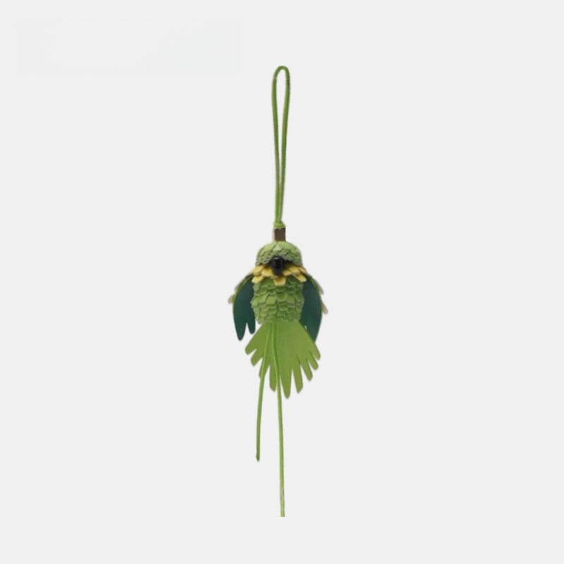 Parrot Leather Bag Charm
