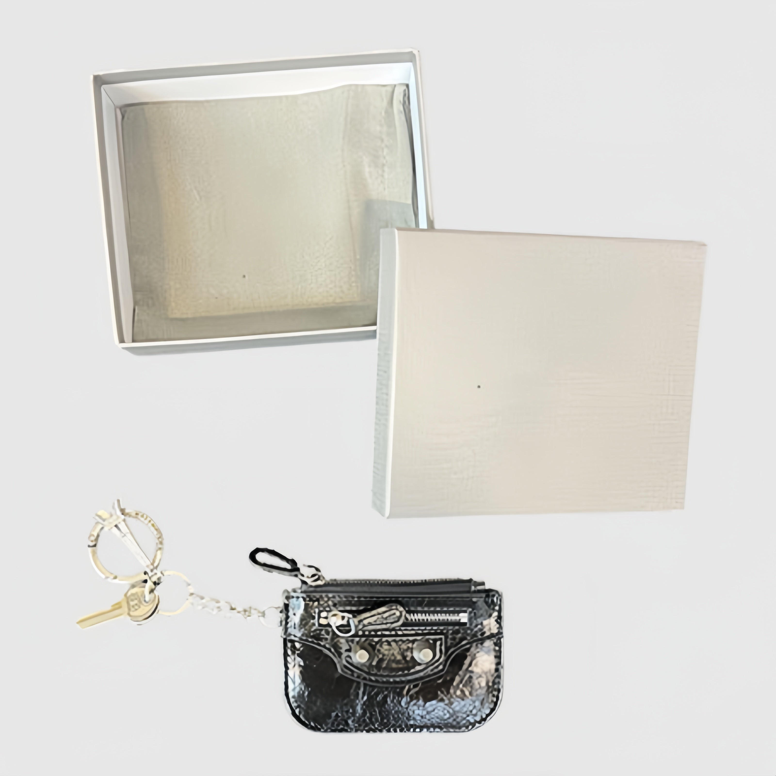 Keychain Handbag Zipper Card Holder Leather Bag Charm