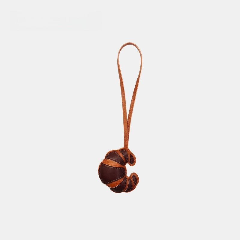 Multicolor Croissant Leather Bag Charm