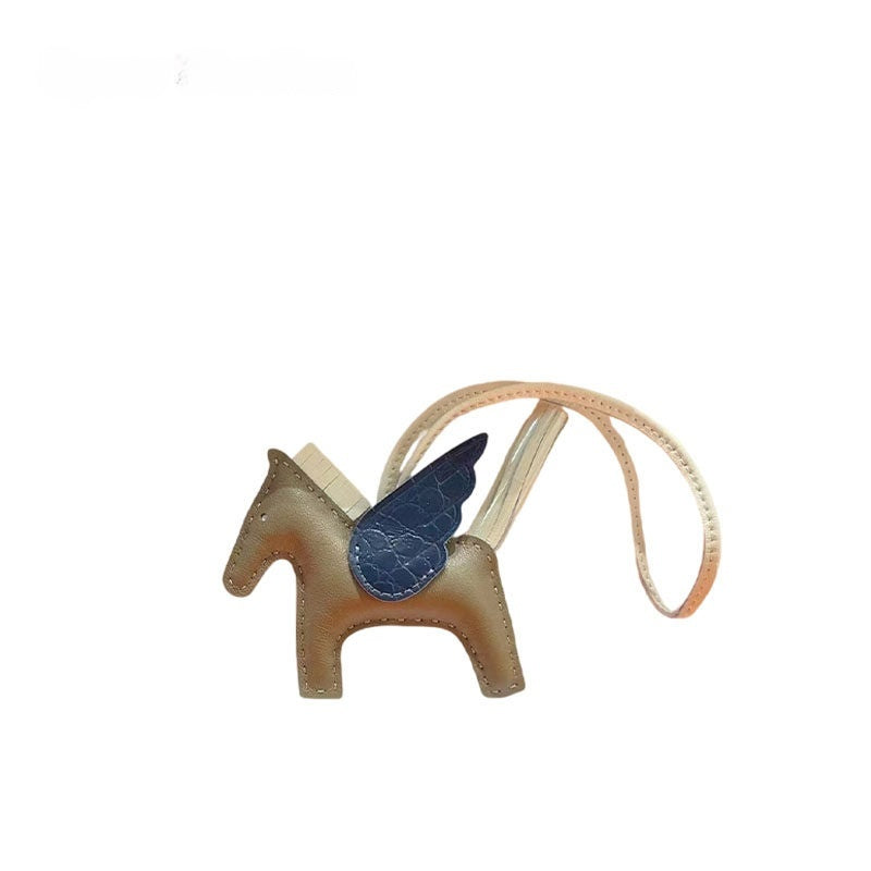 Multicolor Little Flying Horse Leather Bag Charm