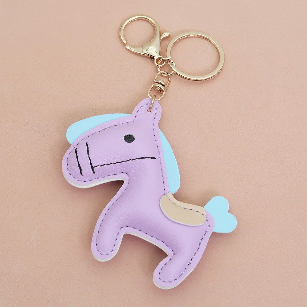 Mouth-stitched Horse Leather Bag Charm