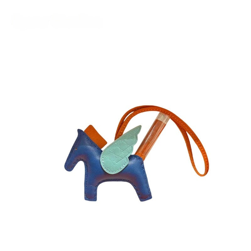 Multicolor Little Flying Horse Leather Bag Charm