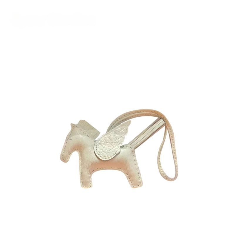 Multicolor Little Flying Horse Leather Bag Charm