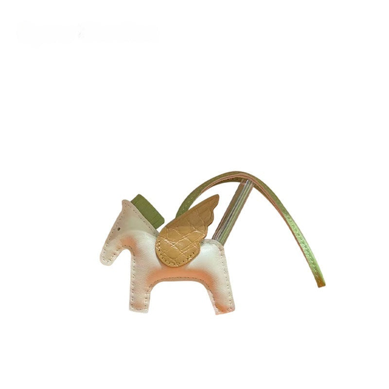 Multicolor Little Flying Horse Leather Bag Charm