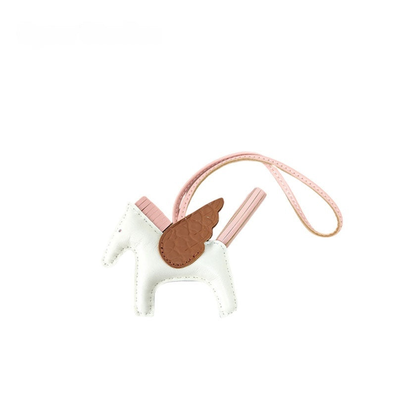 Multicolor Little Flying Horse Leather Bag Charm