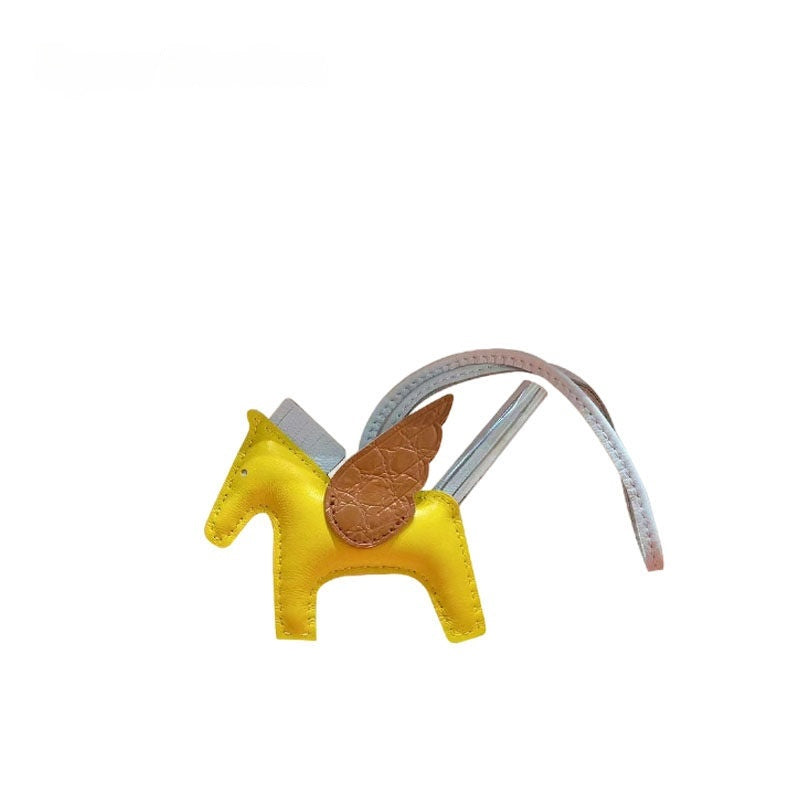 Multicolor Little Flying Horse Leather Bag Charm