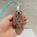Spotted Seal Wool Felt Fluffy Bag Charm