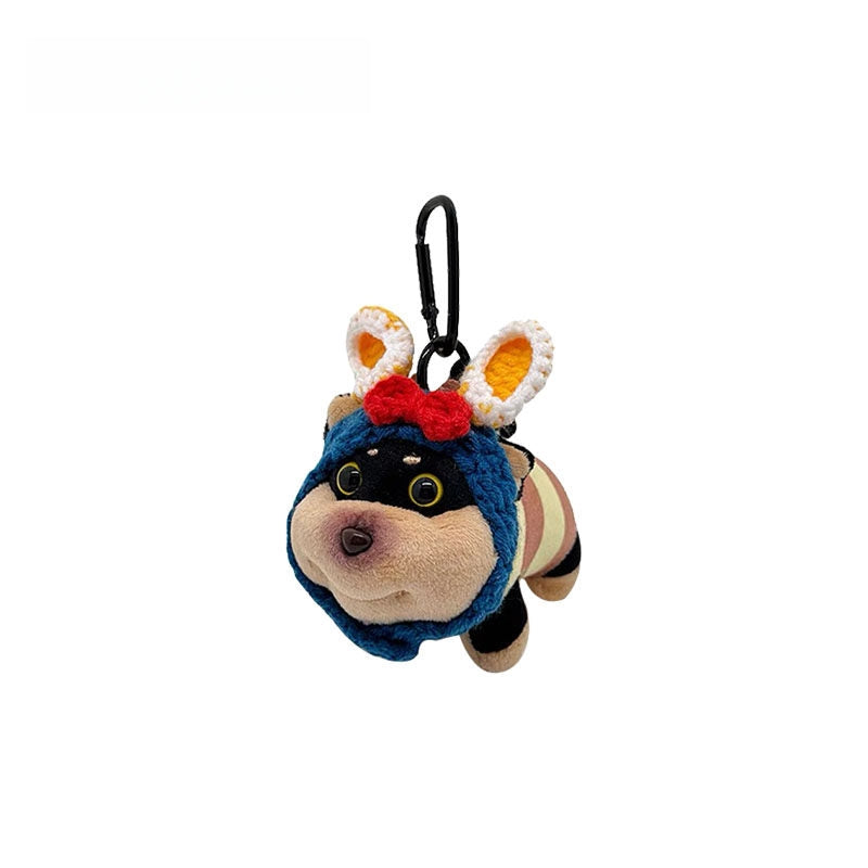 Bee Puppy Fluffy Bag Charm