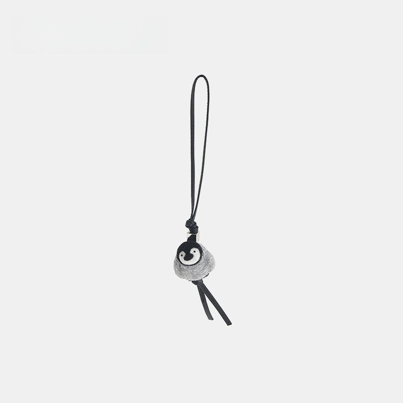Penguin Wool Felt Fluffy Bag Charm