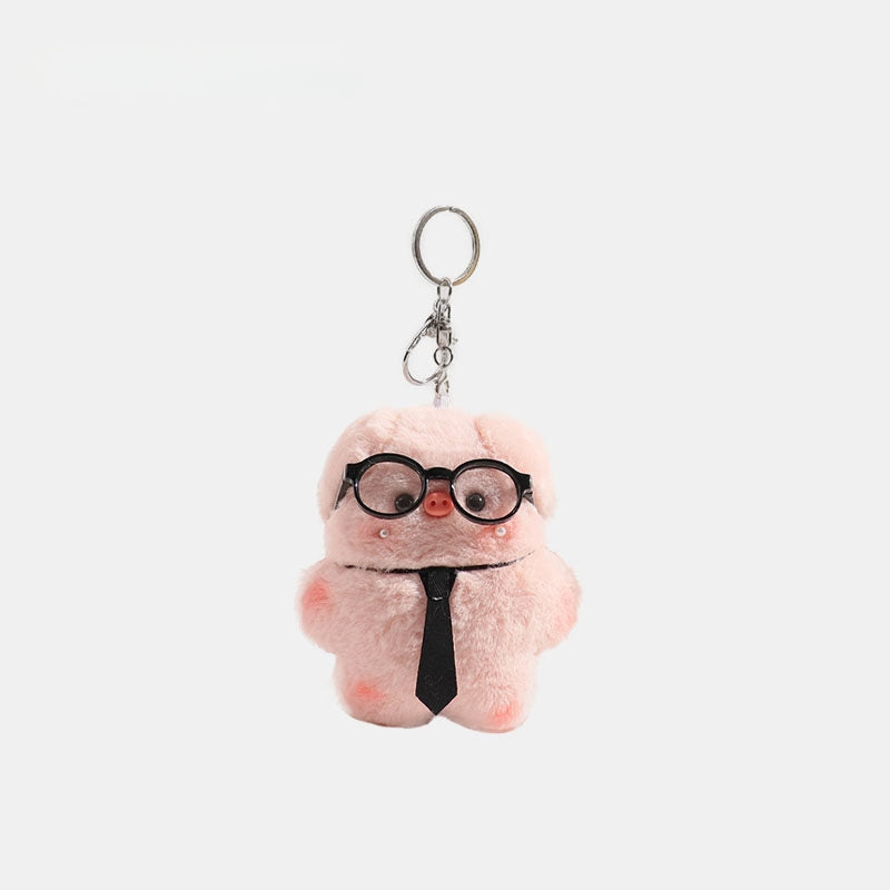 Girly Pink Pig Fluffy Bag Charm