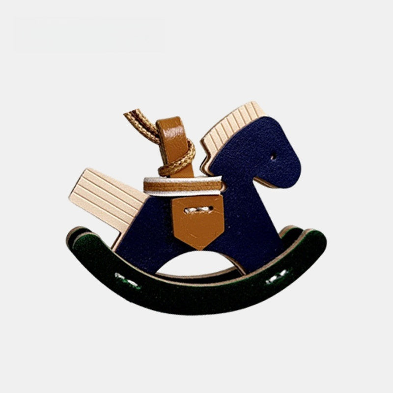 Rocking Horse Leather Bag Charm
