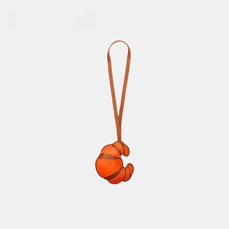 Multicolor Croissant Leather Bag Charm
