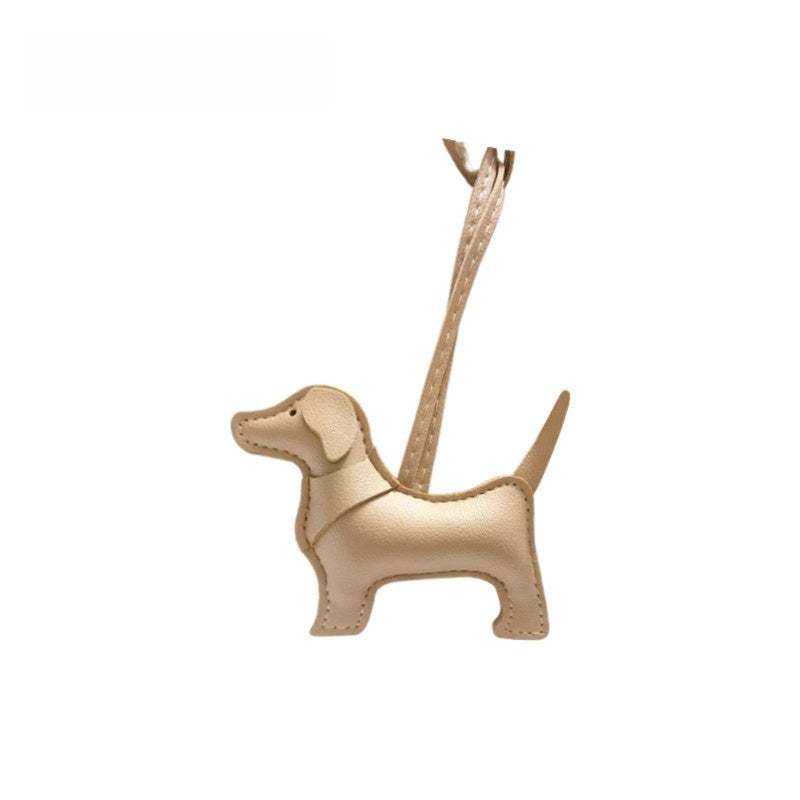 Lucky Chinese Rural Dog Leather Bag Charm
