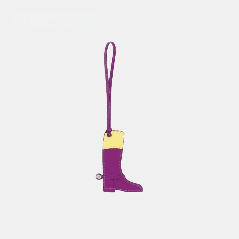 Multicolored Boots Leather Bag Charm