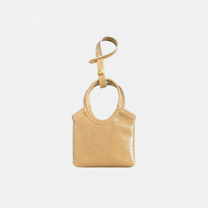 Mini Bucket Bag Leather Bag Charm