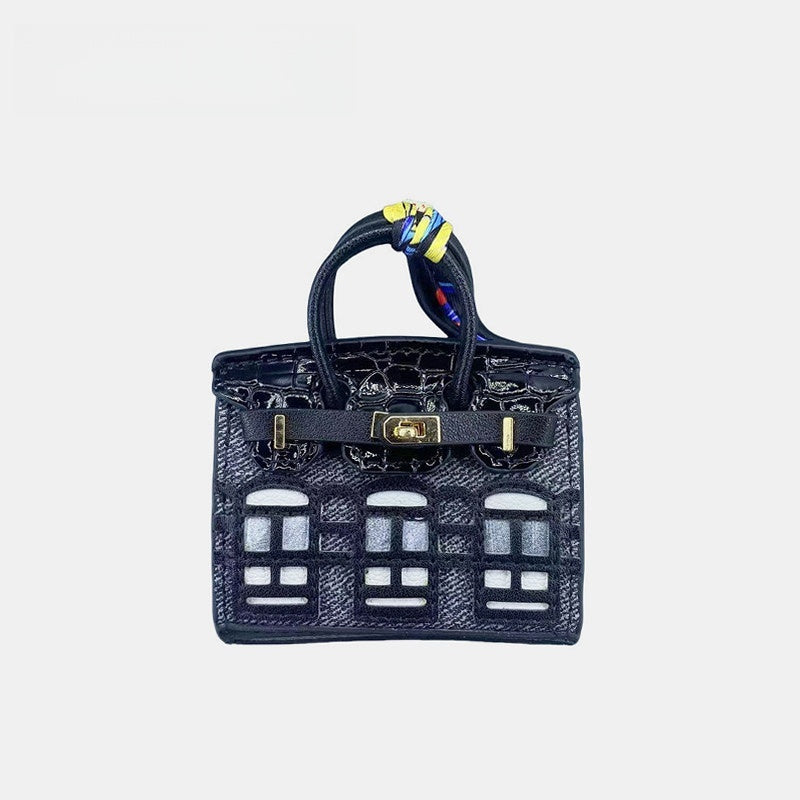 Mini House-shaped Bag Leather Bag Charm