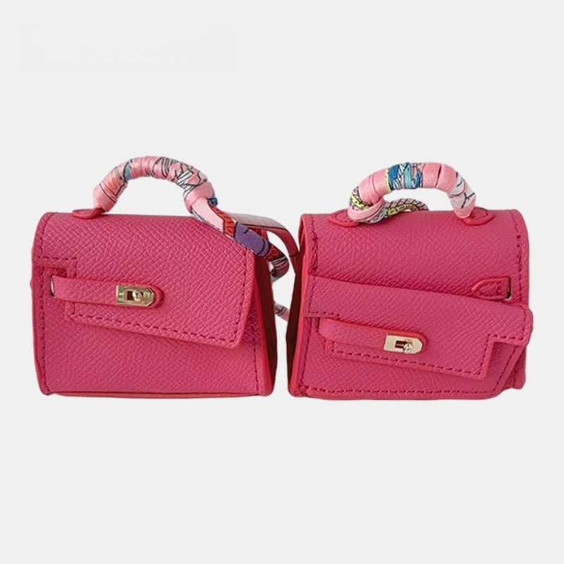 Elongated Mini Bag Leather Bag Charm