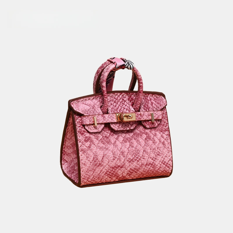 Mini Bag Crocodile Leather Bag Charm
