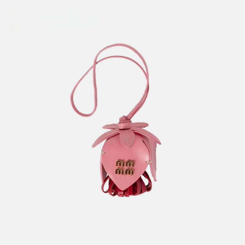Flower Leather Bag Charm