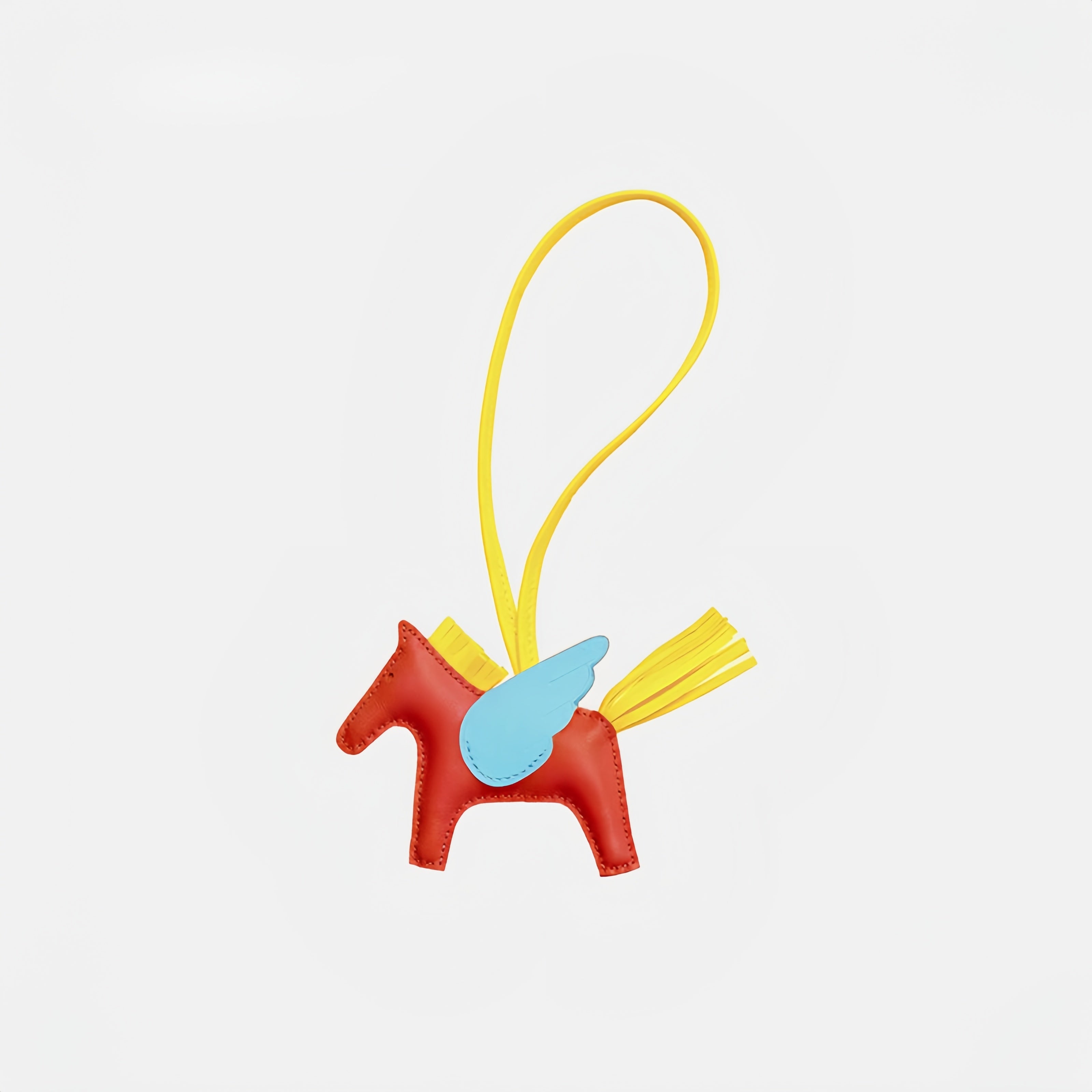 Multicolor Little Flying Horse Leather Bag Charm