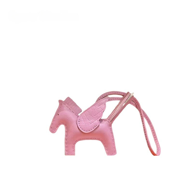 Multicolor Little Flying Horse Leather Bag Charm