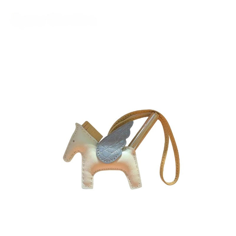 Multicolor Little Flying Horse Leather Bag Charm