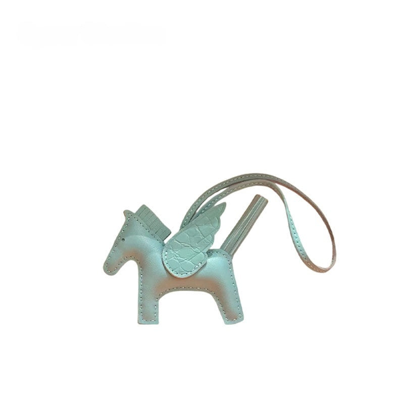 Multicolor Little Flying Horse Leather Bag Charm