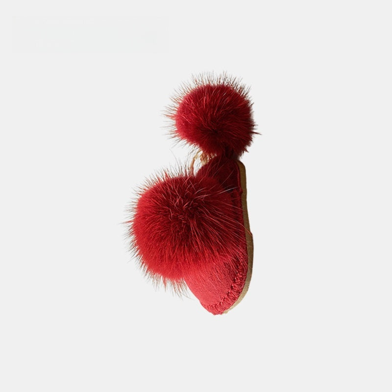 Slippers Fluffy Bag Charm