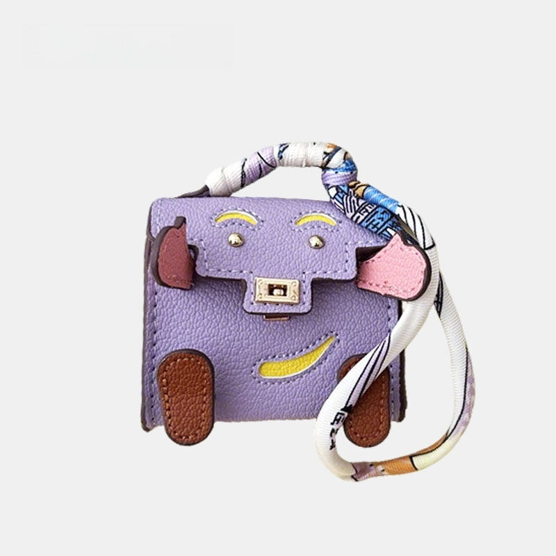 Baby-faced Mini Bag Leather Bag Charm