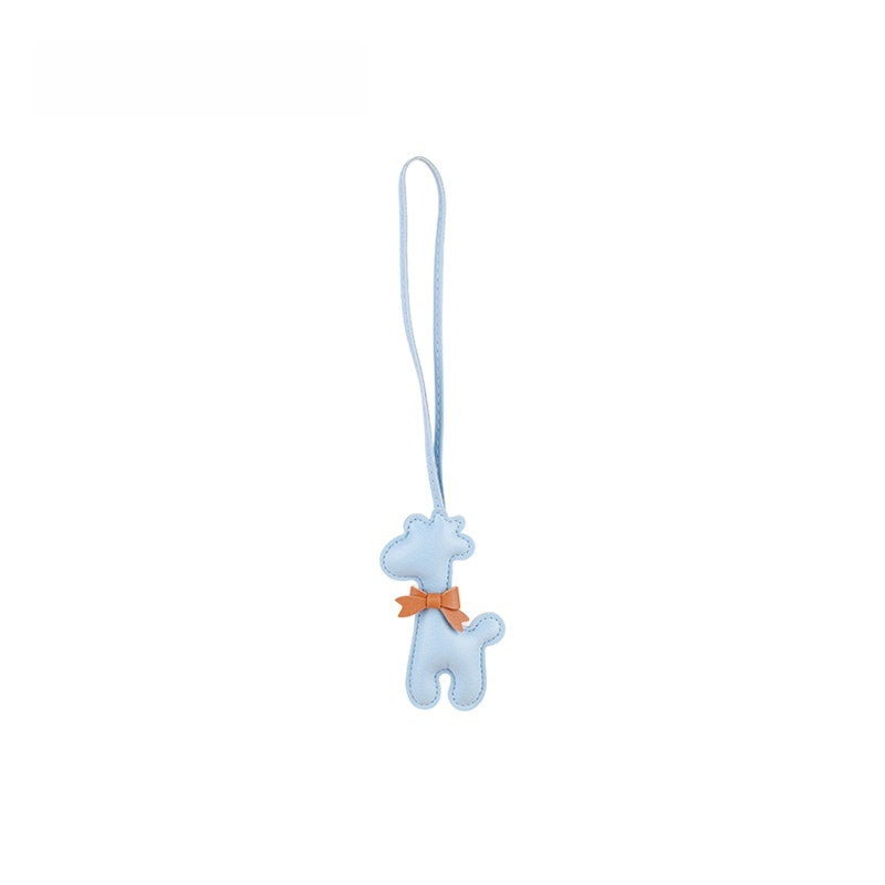Giraffe Leather Bag Charm