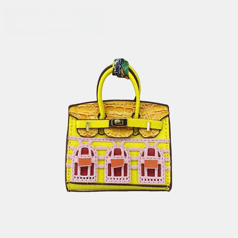 Mini House-shaped Bag Leather Bag Charm