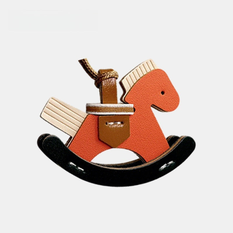 Rocking Horse Leather Bag Charm