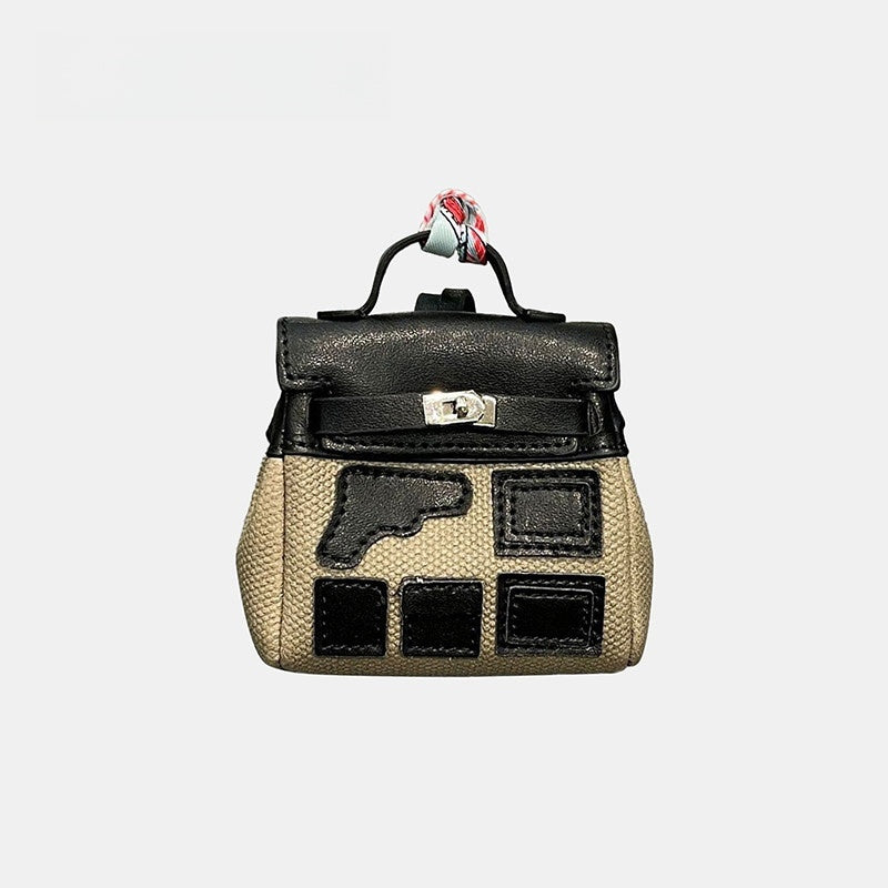 Parody Top Handle Bag Leather Bag Charm